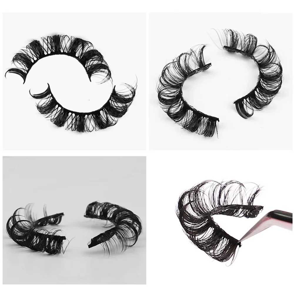 10 pairs DD Curl Lashes Russian Strip Lashes 3D Mink Eyelashes Natural Long Reusable Fluffy Eyelash Extensions Z250730