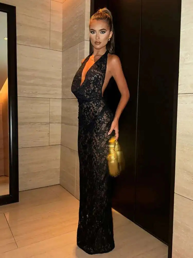 Avrilyaan Lace Perspective Sexy Party Two Piece Set Strapless Crop Top And Midi Skirts 2 Piece Set Women Summer Outfits 250725