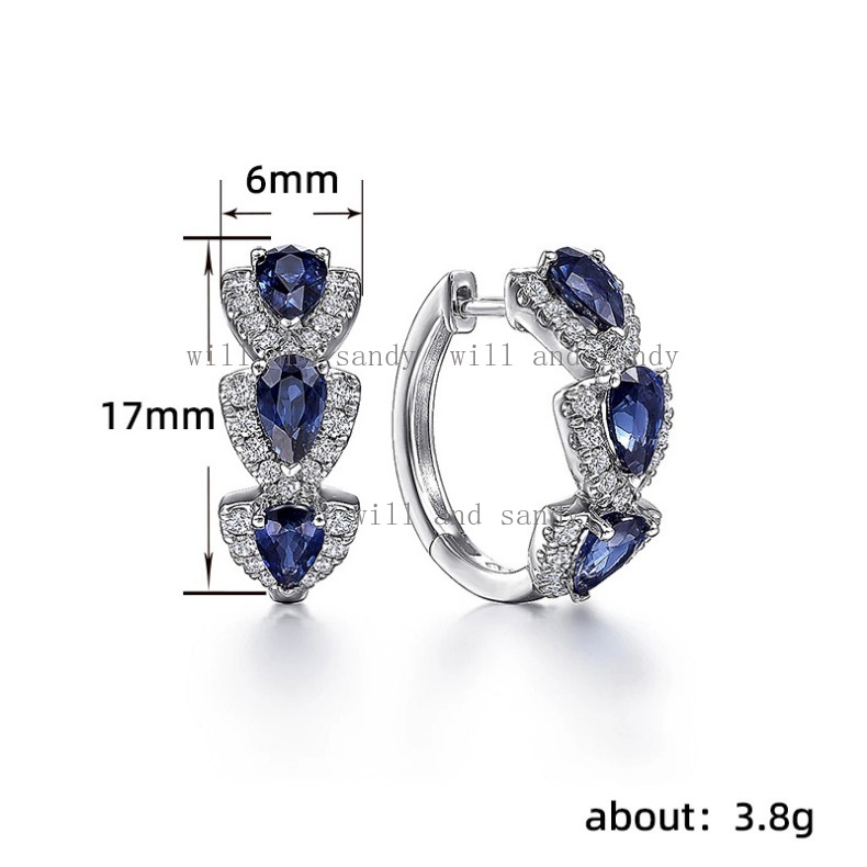 Cubic Zircon Love Heart Diamond Buckle Hoop Earrings Stud Charm Designer Jewelry Silver Gold Iced Out Water Drop Hoop Huggie Ear Cuff for Woman Gift J
