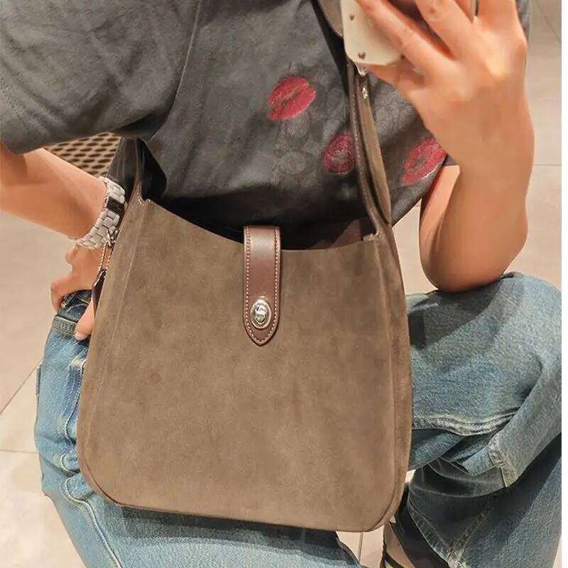 Women's Bags Designer Miyagawa Vintage New Underarm Single Shoulder Matte Bag Splicing Large Capacity Commuter Tote Bags