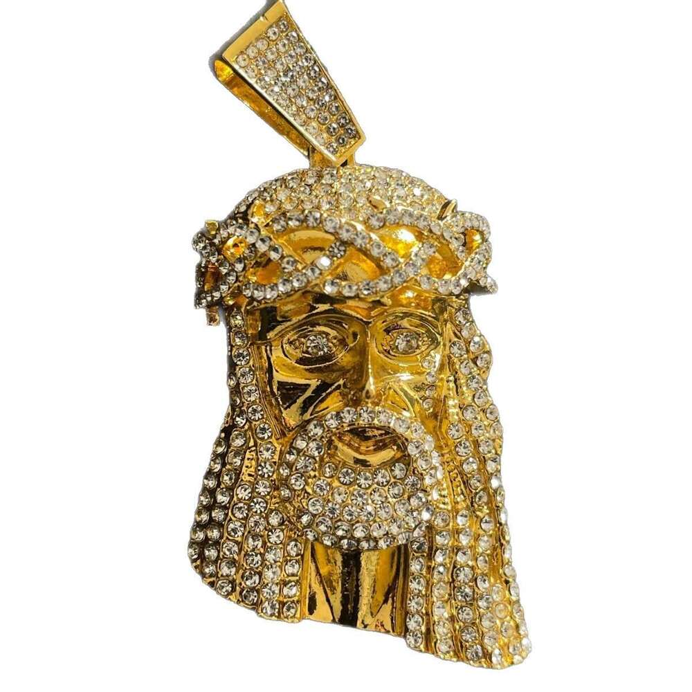 Inlaid Dia Old Man Pendant Hip Hop Versatile Jewelry Alloy Creative Fashion Necklace