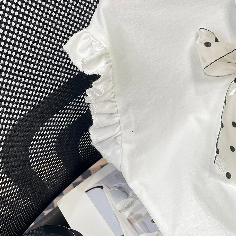 Summer Children Girls Plaid Skirt Outfits Sweet Dot Print Bow Sleeveless Tops Irregular Skirt Suits Infant Babys Girls 2PCS Sets 250729