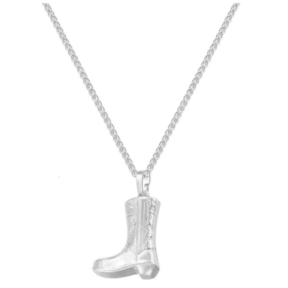 Boots Western Cowboy Elements Shoe Pendant Necklace for Women Fashion