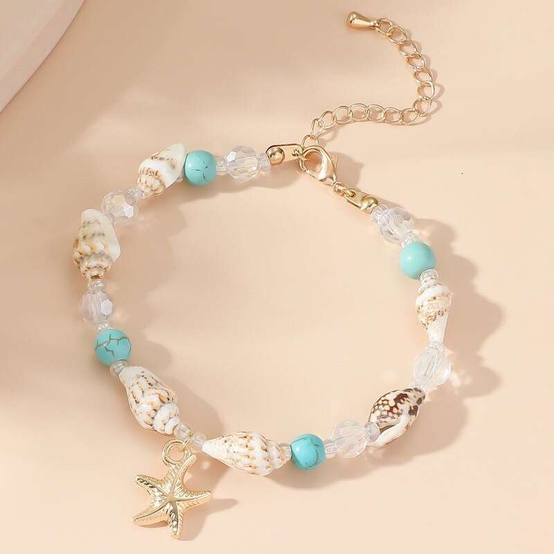 Bohemian Summer Beach Ocean Style Starfish Beaded Women Vacation Shell Bracelet