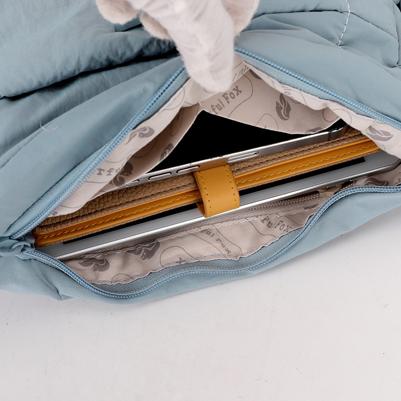 Colorful Fox Korean Version Ins Women's Lightweight Down Crossbody Versatile Niche Casual Commuter Messenger Bag ddmymoon