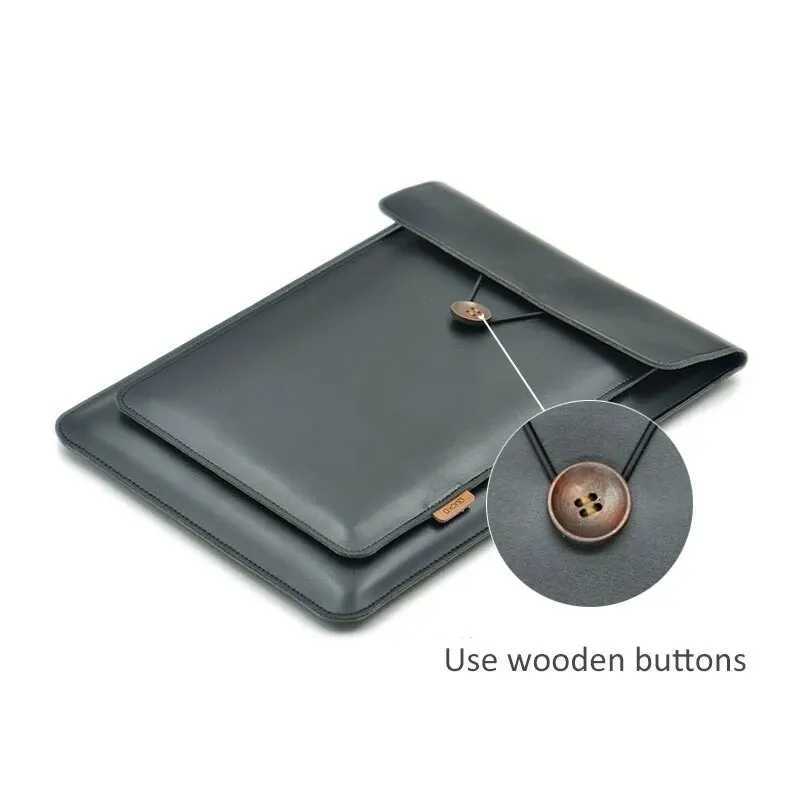 Double Layer High Capacity 14 Inch Laptop Bag Cover PU Leather Laptop Sleeve Case For M1 M2 Book Pro 14 Huawei MateBook y250730