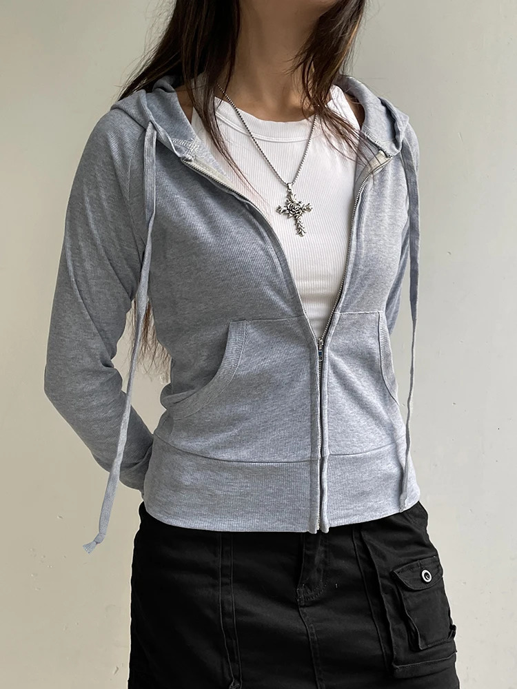 IAMSURE Casual Streetwear Basic Hooded Pockets Sweatshirt Tracksuit Solid Long Sleeve Hoodies Women Autumn Spring Fashion 250730
