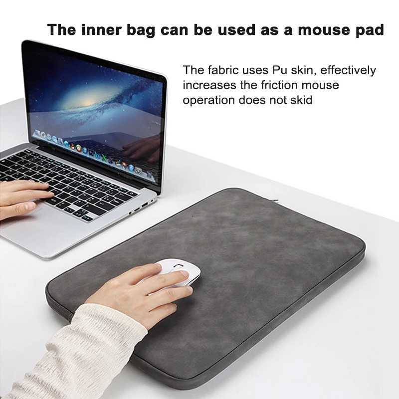 Waterproof Leather Laptop Bag Sle 13 14 15 Inch Case For Book Air Pro 13.3 15.4 Xiai HP Dell Acer Notebook Computer Case y250730