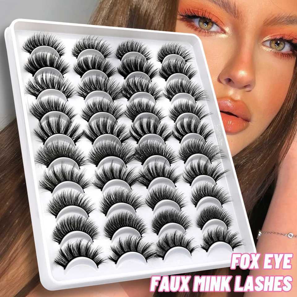 5/10/20 pairs of GROINNEYA lashes 3D Faux Mink Lashes Natural False Eyelashes Dramatic Volume Lashes Eyelash Extension Makeup Z250730