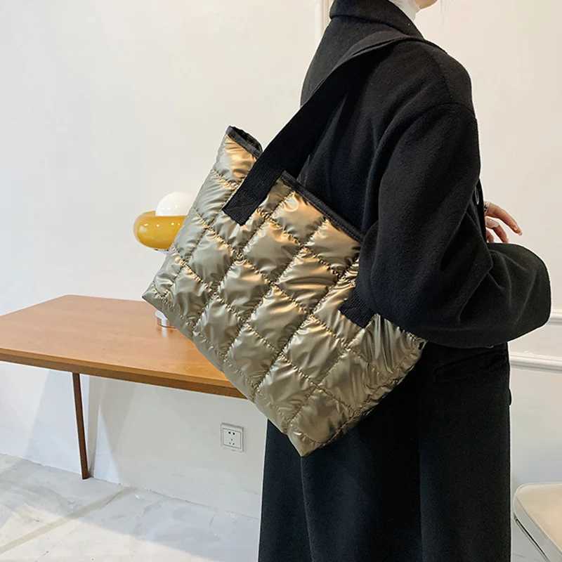 2023 Casual Large Capacity Shoulder Bags For Women Space Cott Handbag Totes Fi Winter Daily Use Bag Womens Bag Y250730
