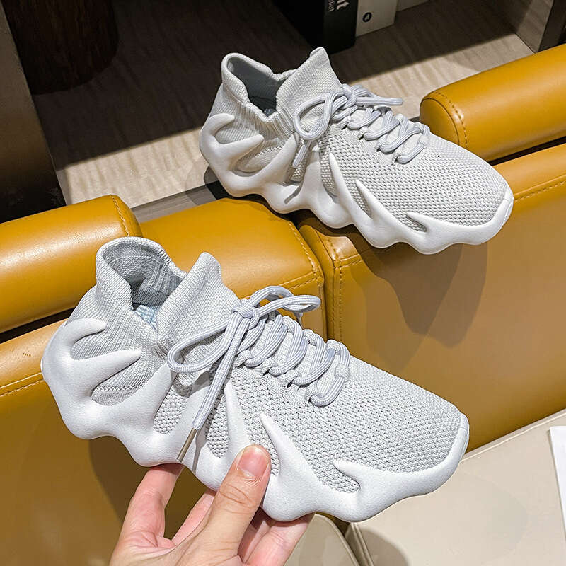Coconut Women 2023 New Summer Women's 450 Flyknit Breathable Octopus Sports Lace-up Sock Shoes