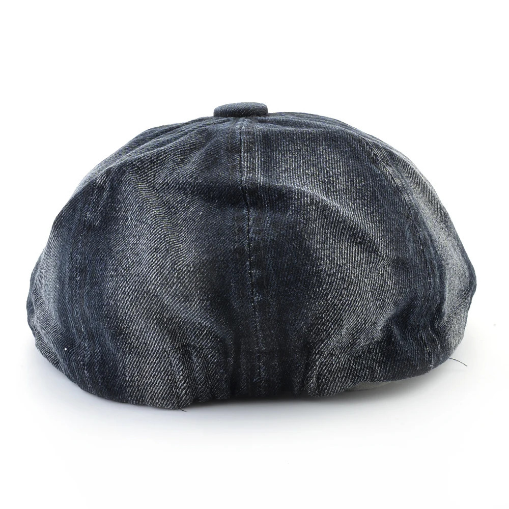 Washed denim fabric Berets Mens Autumn Fashion sboy Caps Retro Male Artist Flat Visor ed Hat Men Spring Casual Boina 250729