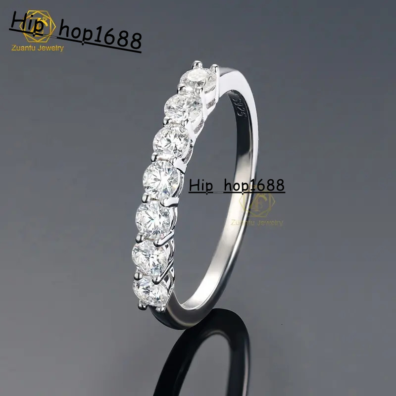 Hot Selling 18K Solid Gold Lab Grown Half Eternity Wedding Engagement Ring for Women Customizable with GRC/IGI Certificate