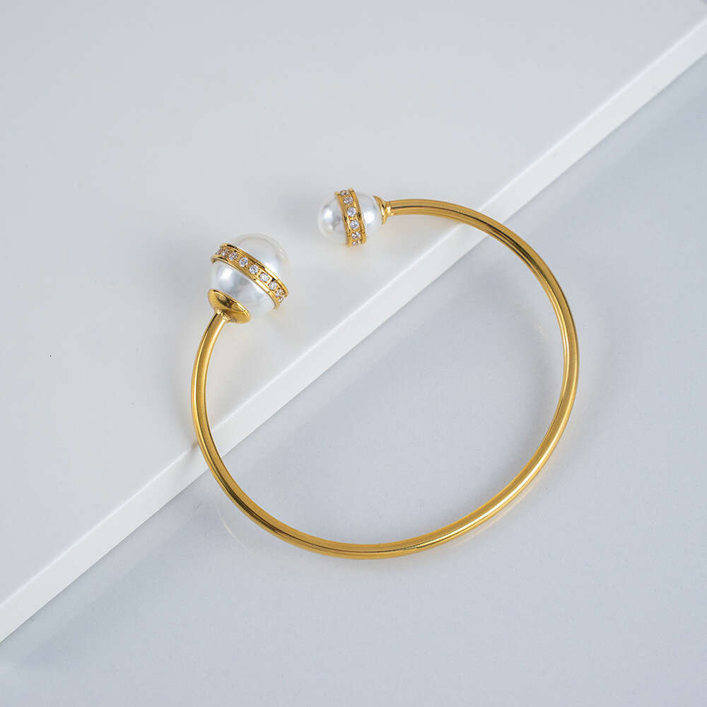 Fashion Stainless Steel Style Gold-Plated Small Waist Adjustable Plain Band Non-Fading Design Sense Bracelet