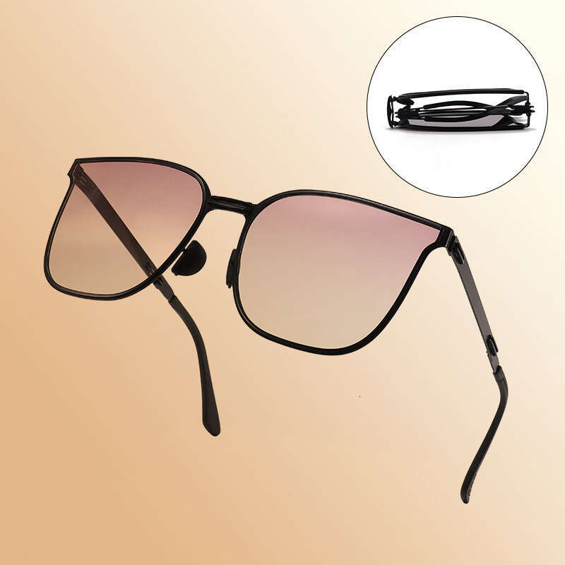 DHcollections 2025 Foldable Square Sunglasses - UV400 Polarized, Metal Frame, Portable & Stylish for Men/Women (5 Trendy Colors)