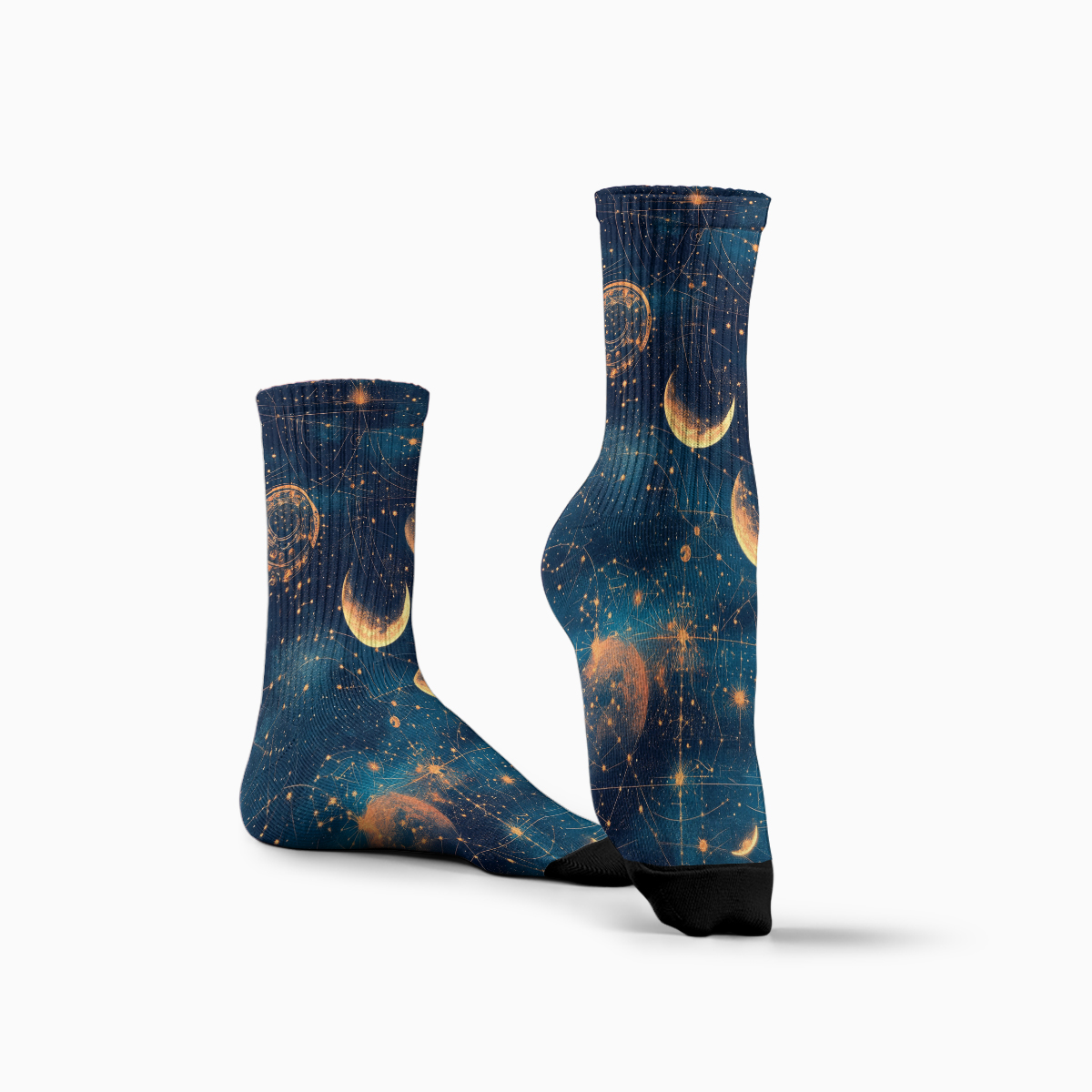 Celestial Moon Star Map Unisex Tube Socks C104