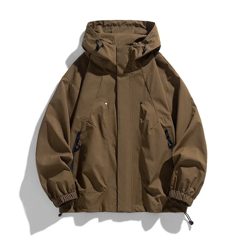 Softshell 8XL Men Jacket Hooded Windbreaker Trench Oversize 6XL 7XL Plus Size Waterproof Black Bomber Camping Loose Thin Coats 250730
