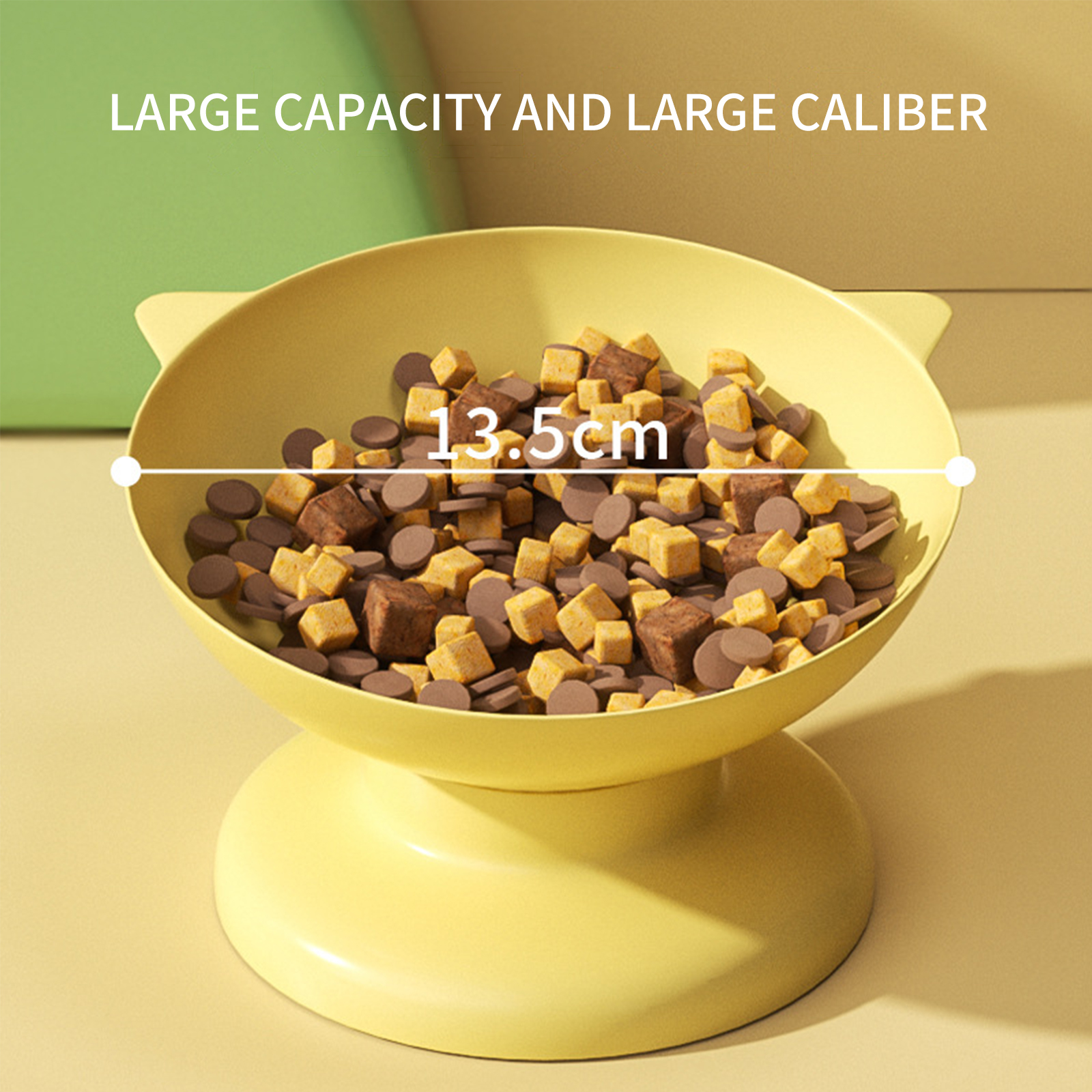 Macaron multi-color cat bowl pet bowl pet supplies high footed cat food bowl dog bowl plastic slanted mouth bowl