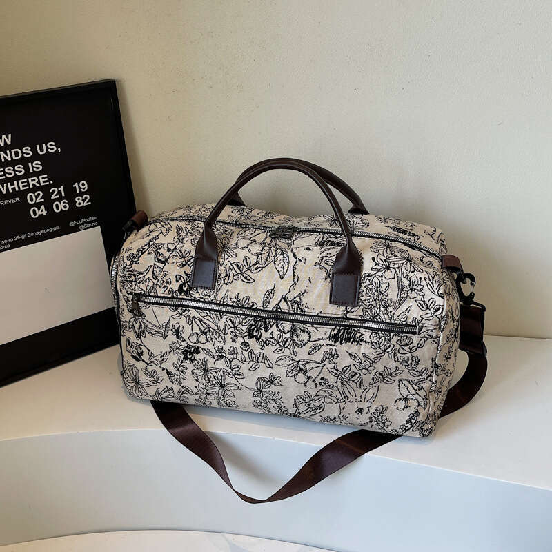 Niche Embroidered Jacquard Fabric for Women 2025 New Fashion Large Capacity Shoulder Casual Crossbody Tote Bag