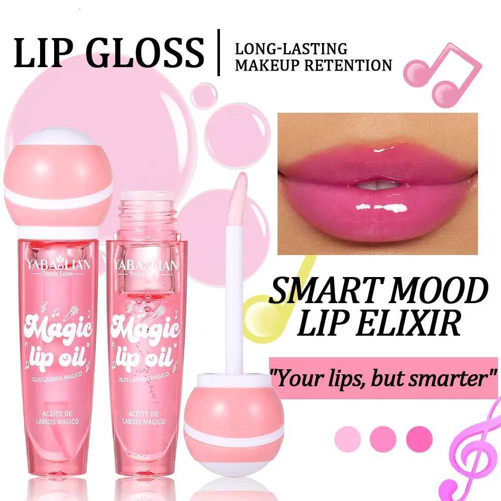 Pink Warm Change Lip Gloss Sexy Full Color Crystal Liquid Waterproof Moisturizing Lip Makeup G250728