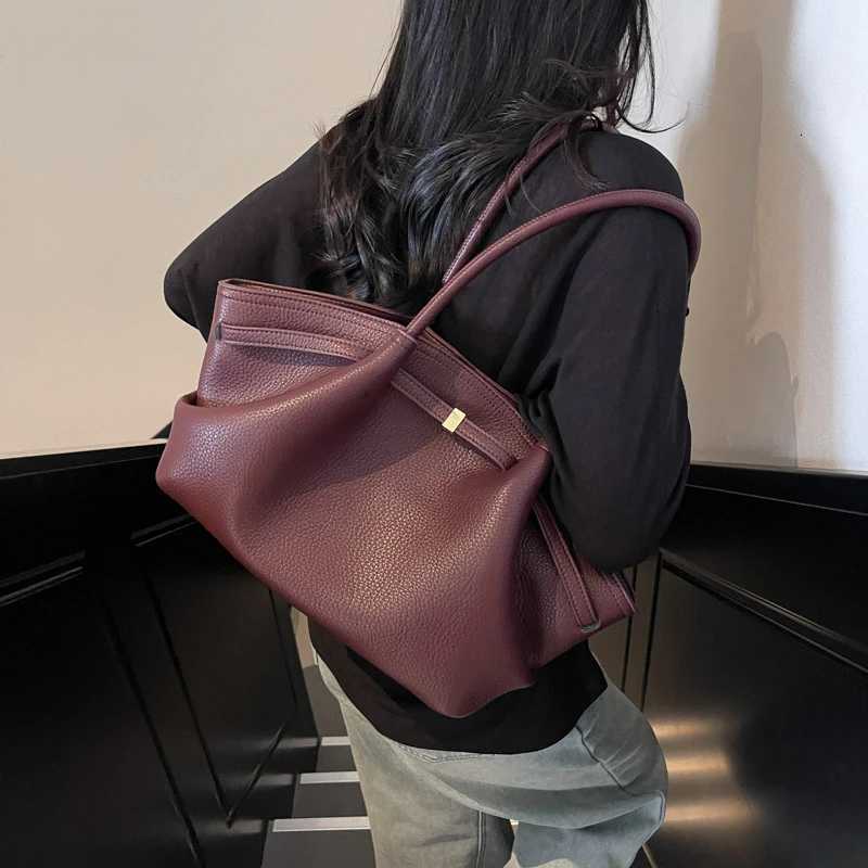 Moods Lychee Pattern Underarm Shoulder Bags For Women Soft Pu Leather Large Capacity Mini Tote Bag 2025 Luxury Designer Handbags Y250730