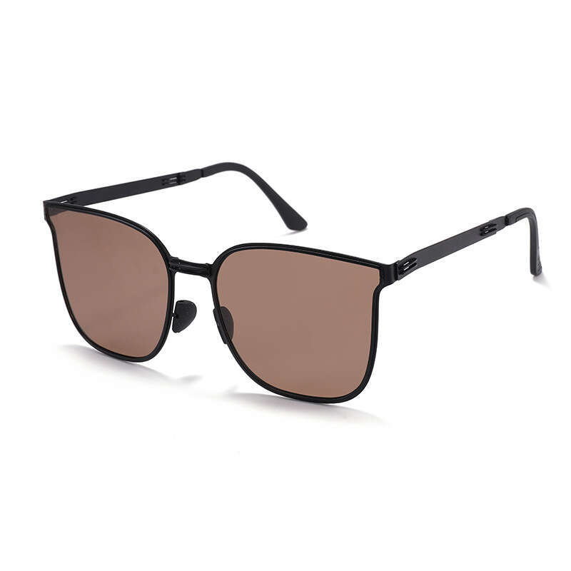 DHcollections 2025 Foldable Square Sunglasses - UV400 Polarized, Metal Frame, Portable & Stylish for Men/Women (5 Trendy Colors)