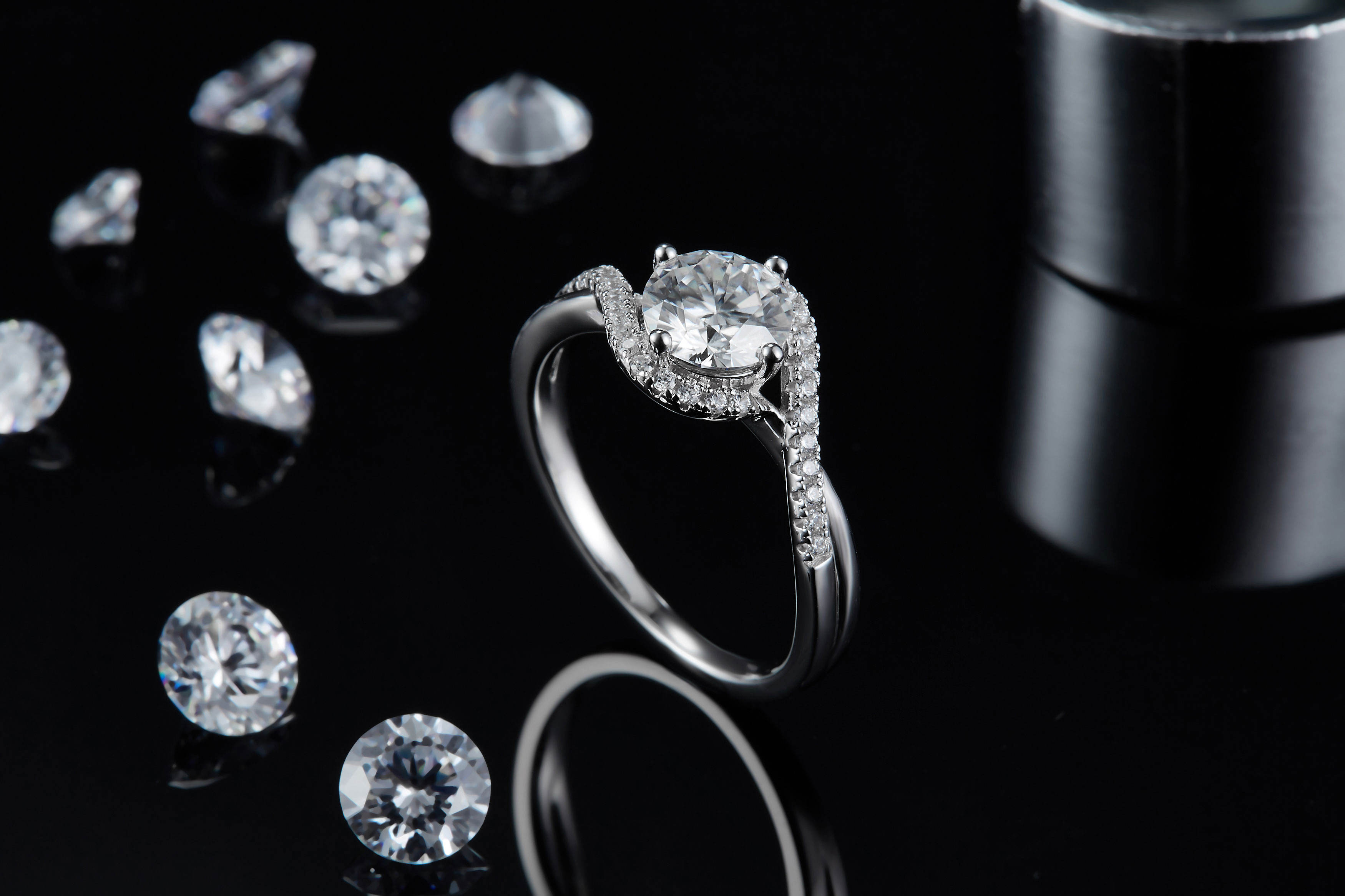 Classic Round Cutting 1ct DEF VS1 HPHT CVD Lab Grown Diamond Real Solid 14K Gold Fancy Ring for Women Lady IGI Certificate