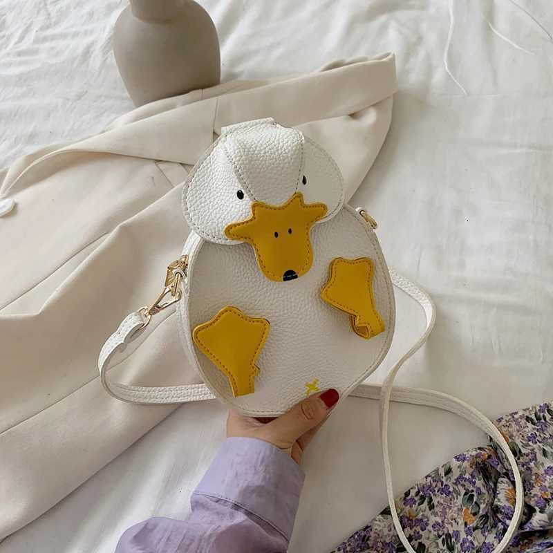 Women Duck Shape Bag Contrast Color Crossbody Female Soft PU Leather Shoulder Bag Cute Cartoon Duck Handbags And Purse Y250729