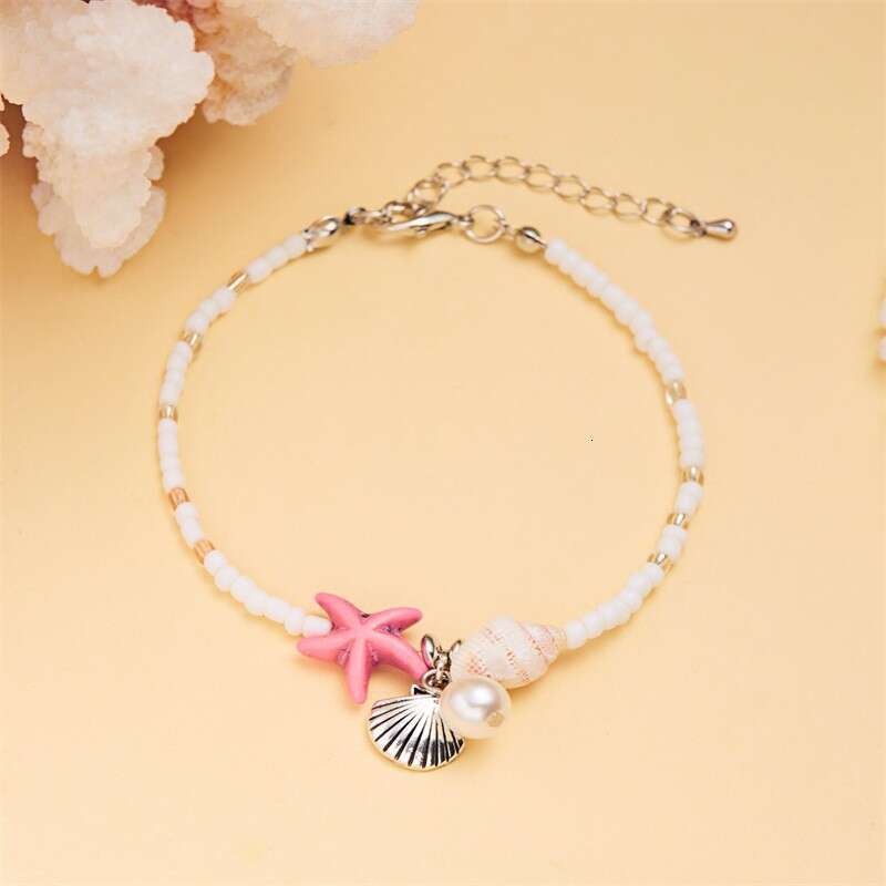 Bohemian Summer Beach Ocean Style Starfish Beaded Women Vacation Shell Bracelet