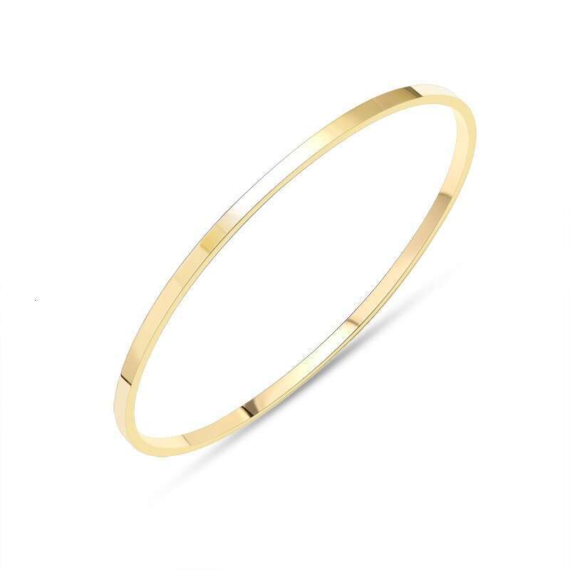 Fashion Light Exaggerated for Women Titanium Steel Non-Fading Mirror Round Circle Bracelet Personality Simple Jewelry