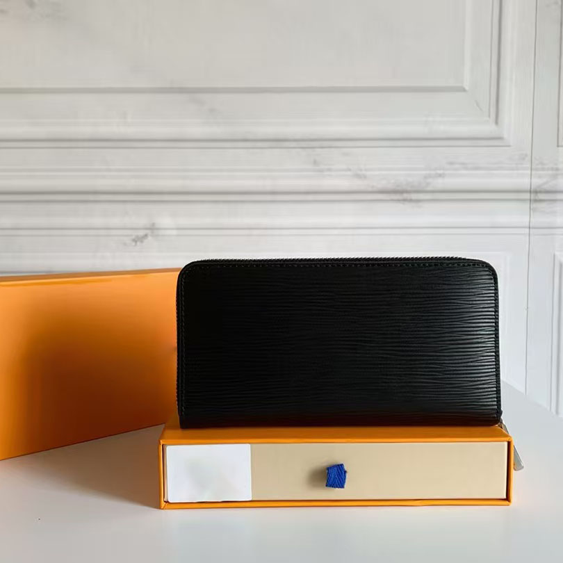 Top High Quality Luxury Designer Wallet France Paris Plaid Caviar Style Woman Wallet Cardholders Pure Color Genuine Leather Sheepskin Texture Men Purse With Box 246