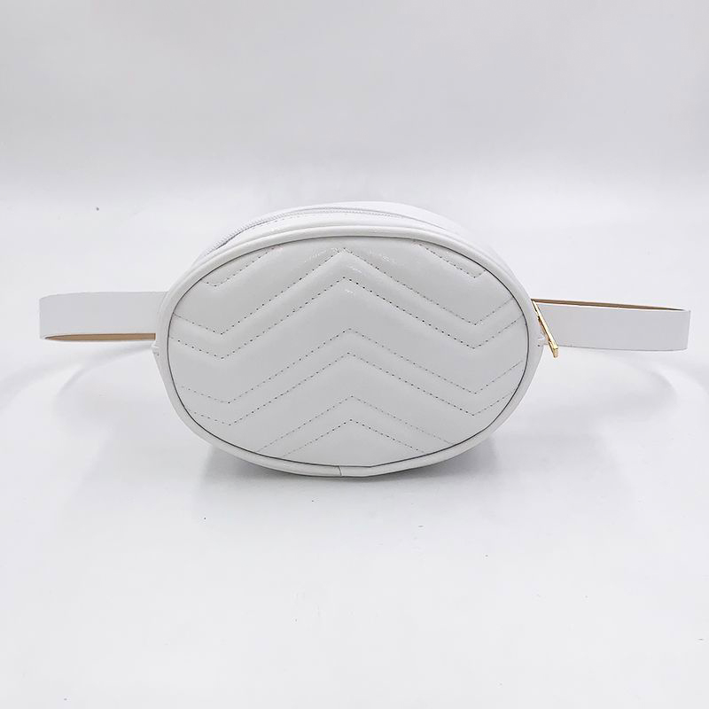 Luxury Women Black Leather Mini Fashion Waist Bags