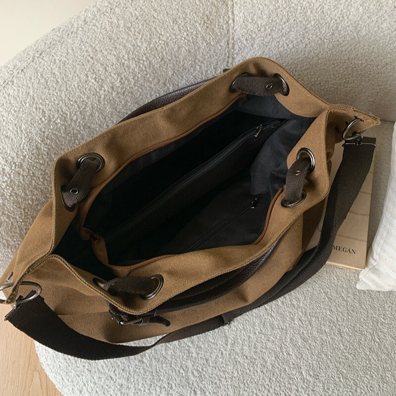 Designer Bag 2025 New Japanese Style Tote Bag For Women Large Capacity Canvas Bag Luxury Bag Retro Commuter Handbag Single Shoulder Crossbody Bag Tote