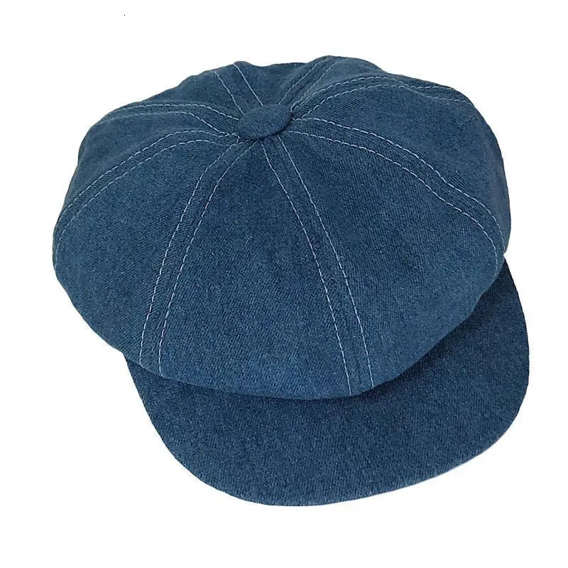 Octagonal Hats Summer Denim Beret Hat Cowboy Cap sboy Gatsby Cap Octagonal Baker ed Beret Driving Hats 250729