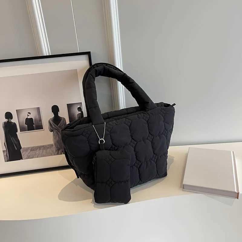 2023 Autumn and Winter Womens Down Style Tote Bag Handbag Key Bag Accessories Soft Large Capacity Go Shopping Campus Y250730