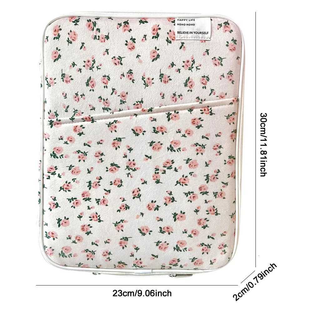 11/13in Floral Padded Laptop Case Shockproof Tablet Sleeve Case Portable Computer Cover Bag Soft Laptop Protective Bag y250730