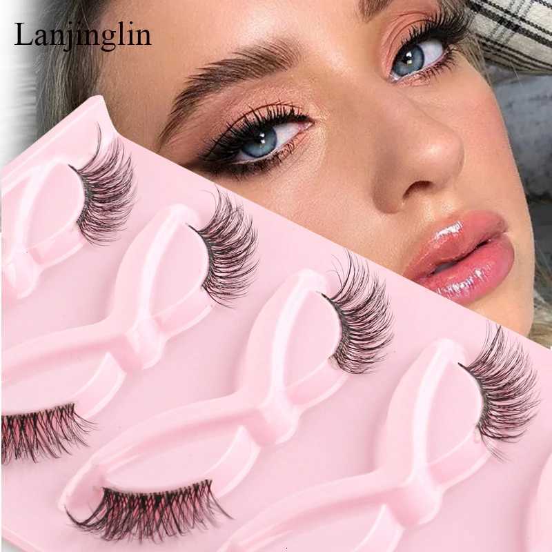 3/5 Pairs Half Lashes Cat Eye Natural Long Full Strip Lashes Makeup Tools Extension Faux Eyelashes False Eyelashes Z250730