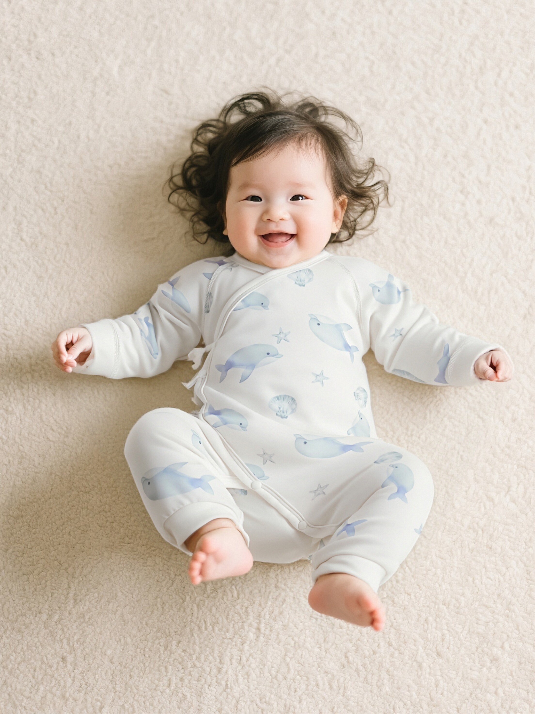 Baby Clothes Pure Cotton A-Type Autumn And Winter Baby Jumpsuit Baby Long-Sleeved Home Clothes Newborn Jumpsuit Crawling Clothes