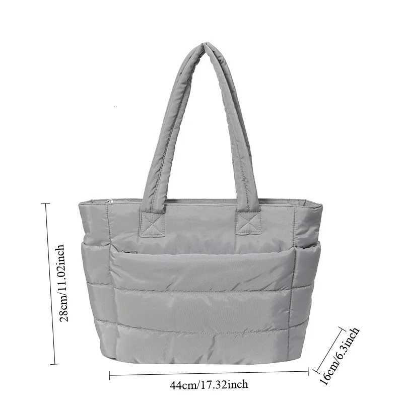 Bag Large Capacity Padded Tote Bag Versatile Handbag for Women Commuter Work Student Class Shopping Multiple Pockets Mummy Bag Y250730