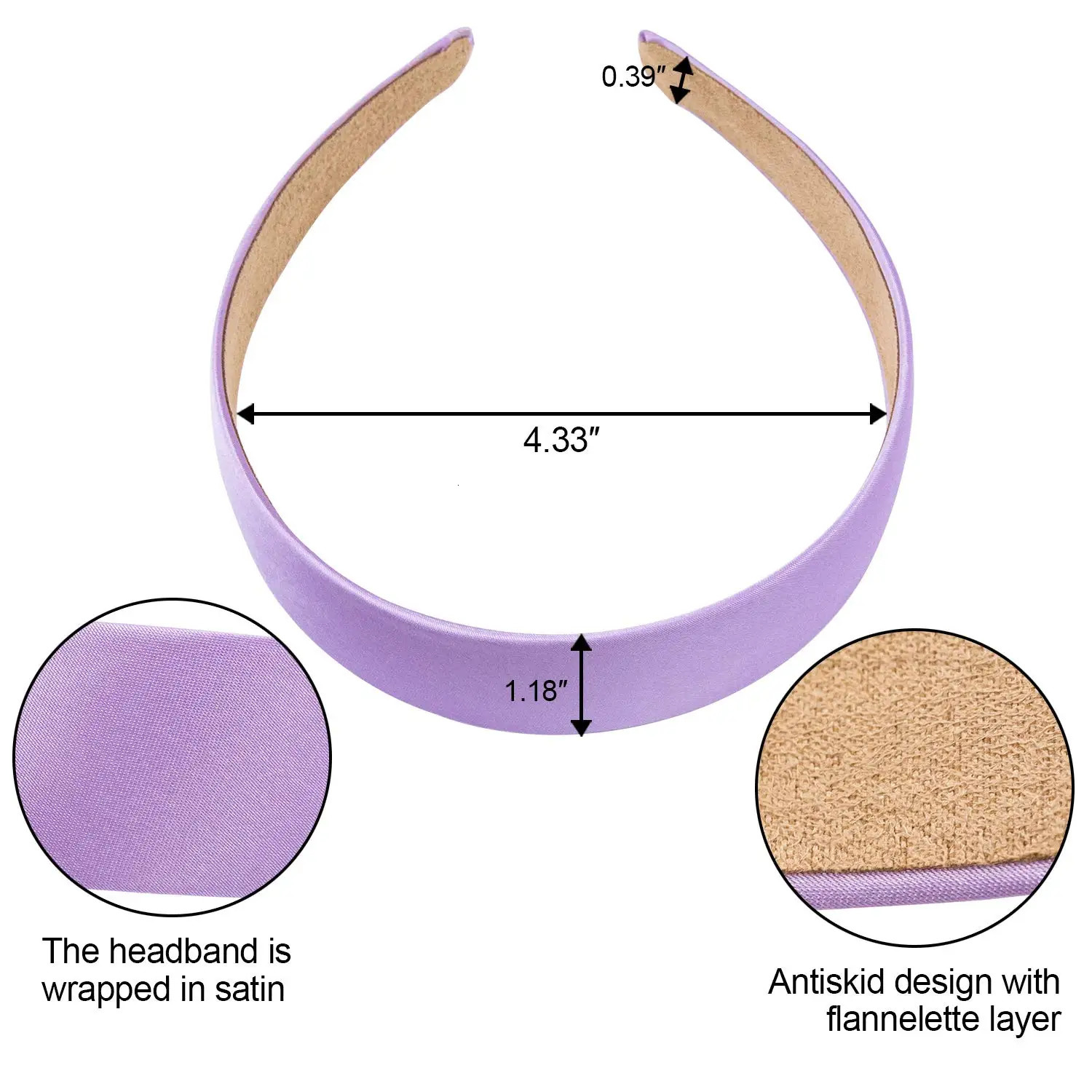 Simple Solid Color Satin Headbands for Women Wide Nonslip Headband Gilrs Colorful Comfortable DIY Hairband Hair Accessories 250716