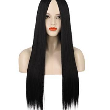 Straight Wig Black Lace Front Wig Simulating Human Hair HD Natural Straight Hair Ladies Transparent Synthetic Synthetic WigsWig