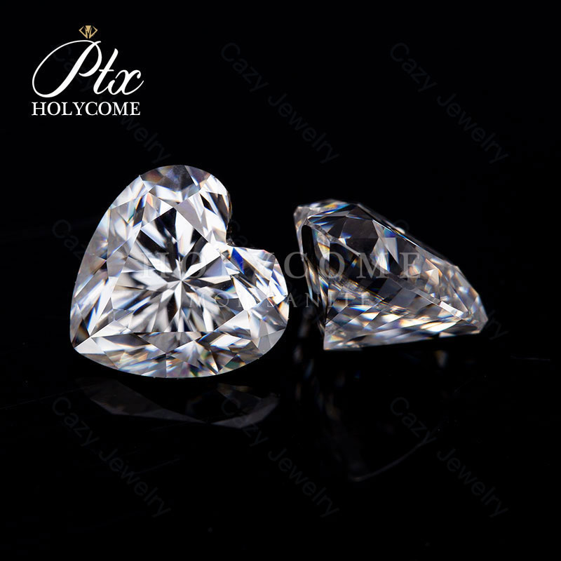 Moissanite Stone Heart Shape Wholesale Extremely Shiny Quality Multiple Shapes Top D Color Vvs1 Jewelry Making Materials Loose Stone with GRA Certifie