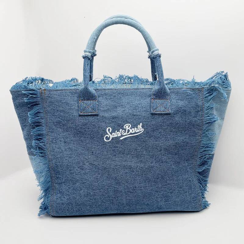 New Fashion Women's Tote Trend Brand Denim Embroidery Shoulder High-End Elegant Crossbody Bag Designer Handbag