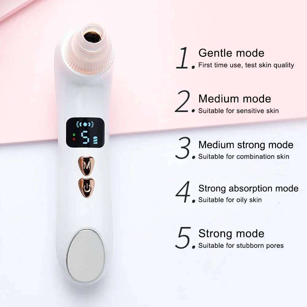 Visual Facial Deep Clean hine Blackheads and Acne Remover Heated Face Extractor Electric Blackhead Sucker