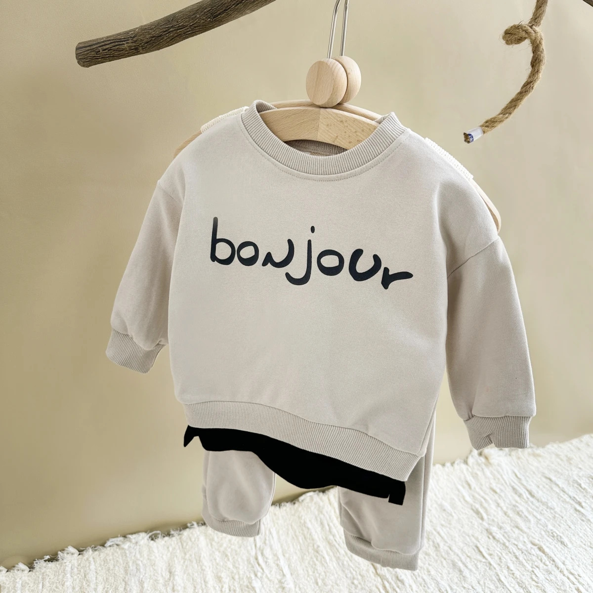 Baby Boy Clothes Set Sweatshirt HoodiePant Child Long Sleeve Clothing Suit Casual Letter Pullover Baby Clothes 250729