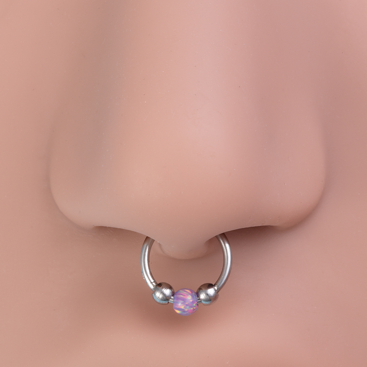 Wholesale of stainless steel Auspicious steel ball hinge nose ring earrings and body piercing accessories