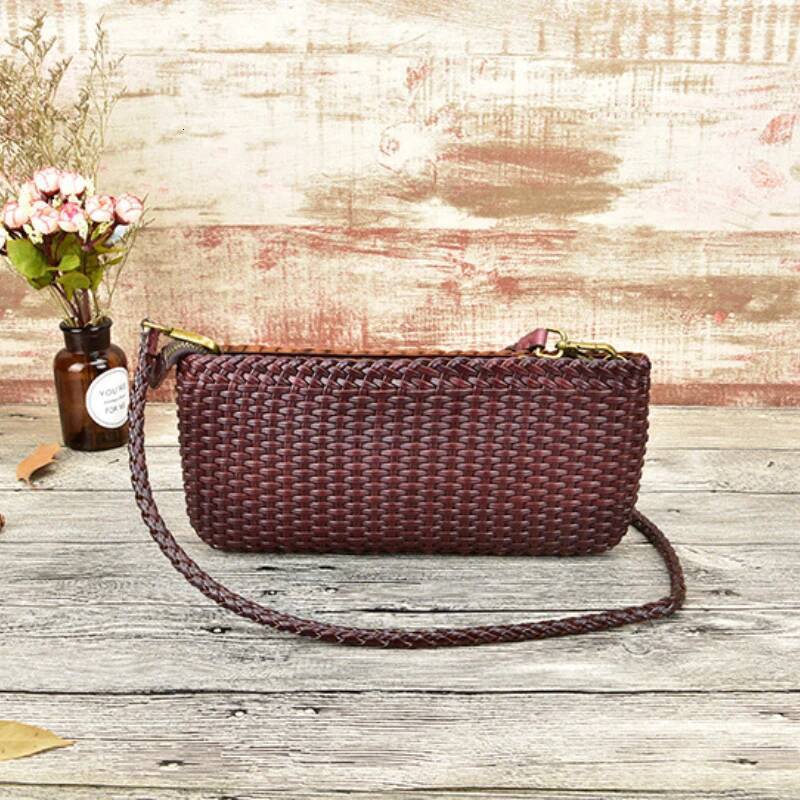 Designer Crossbody Bags For Women High Quality Genuine Leather Woven Shoulder Bag 2025 New In Fashion Chic Clutch Purse