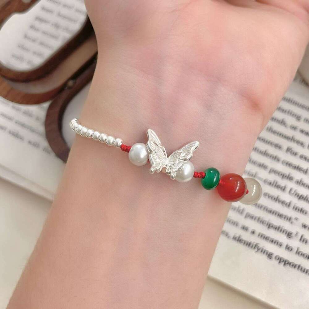 Duobao Small Lotus Fragment Sier for Women New Niche Simple Artistic High-Value Woven Bracelet e14