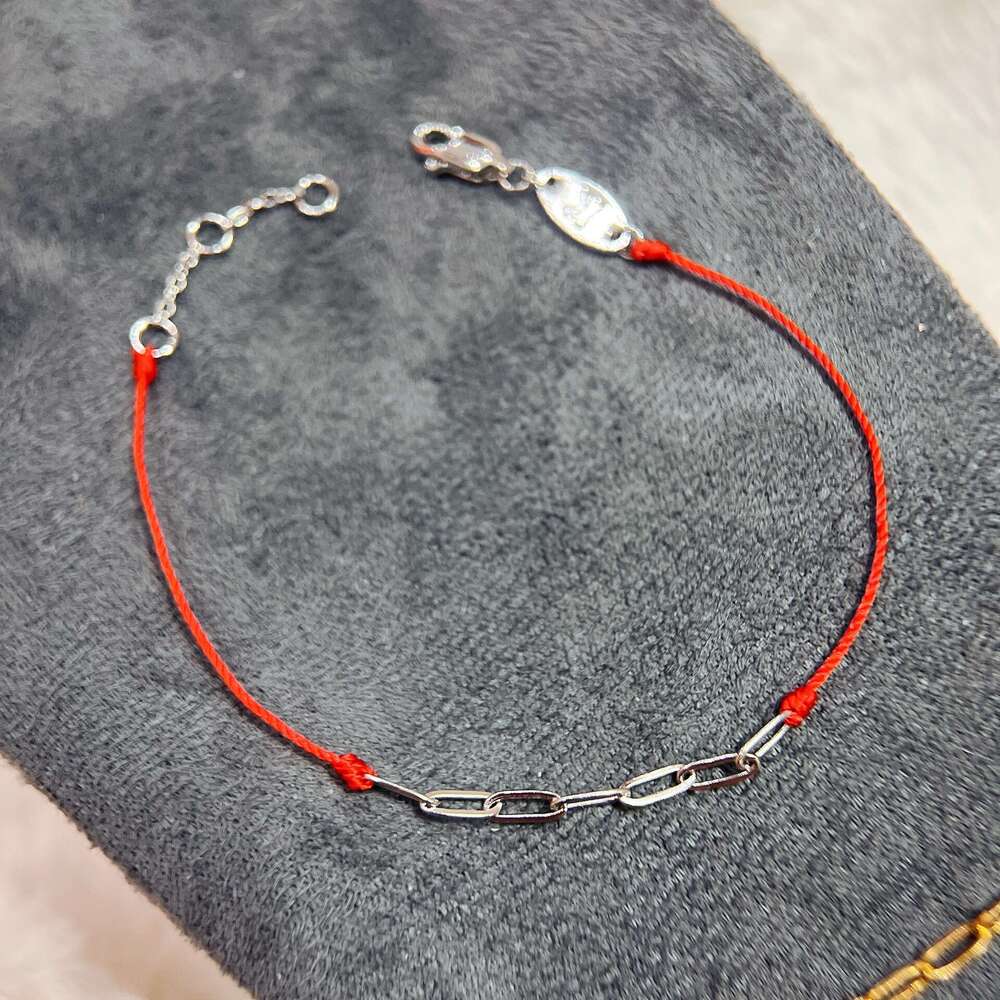 French Paris Classic Chain Red String Zodiac Year Light High-end Feel Lucky Woven Bracelet for Women