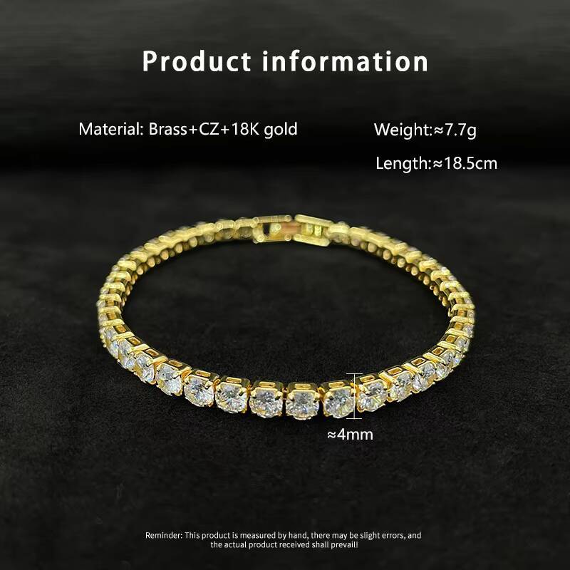 Pass Diamond Tester Bangles 925 Silver 2 3 4 5 6mm Diamond Chain VVS Moissanite Tennis Chain Cuban Bracelet for Women Men